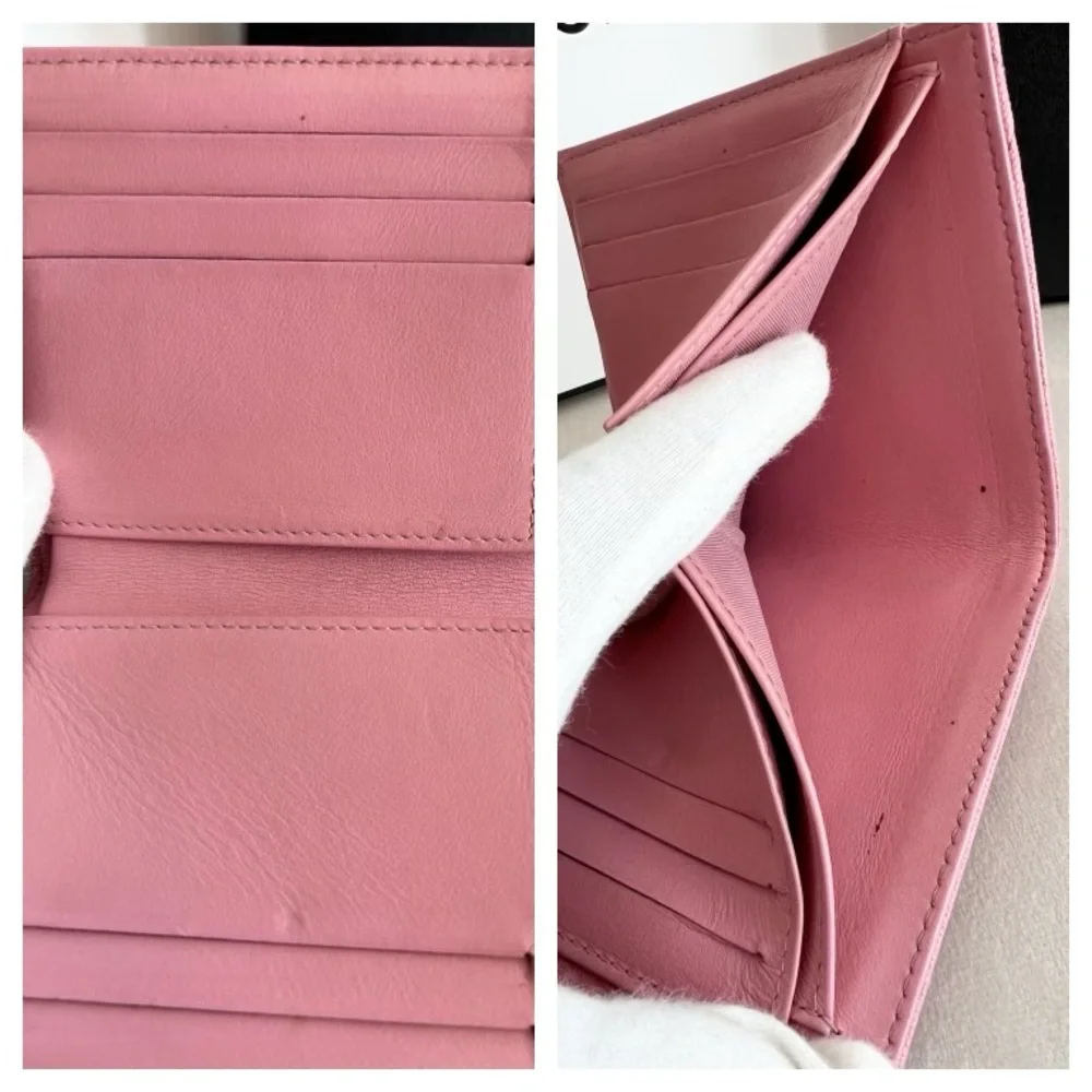 CHANEL  Caviar Leather Boy Flap Wallet Quilted Pink Great Condition/ Great Deal